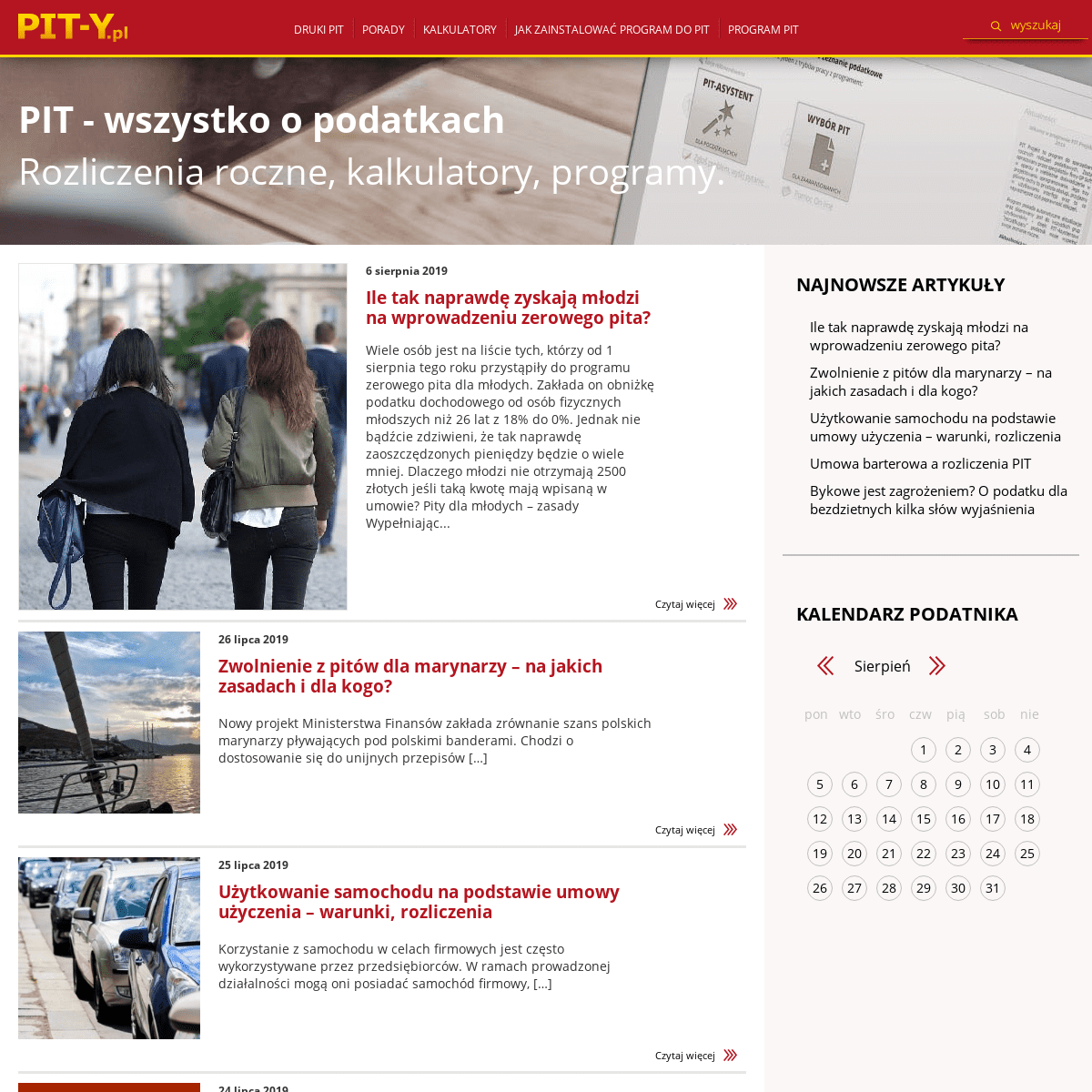 PITy 2018 / 2019 - Program PIT-y.pl - Rozliczenie PIT Online