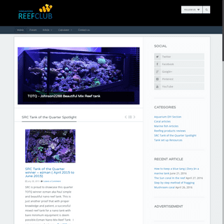 Home page - Singapore Reef Club - Marine Reef Aquarium setting up community