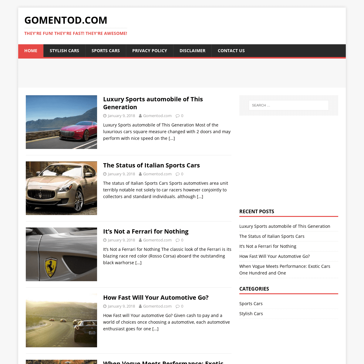 GOMENTOD.COM – They're Fun! They're Fast! They're Awesome!