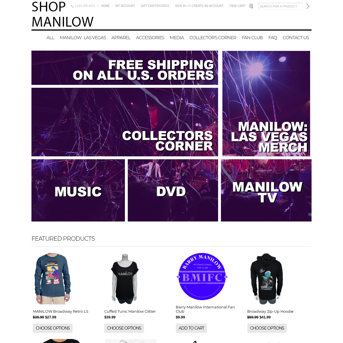A complete backup of shopmanilow.com