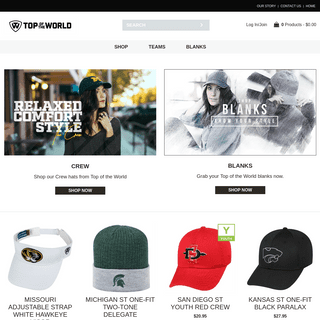 Shop college hats from Top of the World Headwear