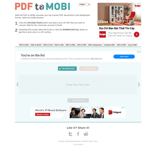 PDF to MOBI – Convert PDF to MOBI Online