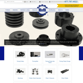 Timing Belt Pulleys & Timing Belts - Synchronous Drive Parts | B&B Manufacturing