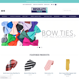 Ties | Free Shipping Available | Great Section and Prices 