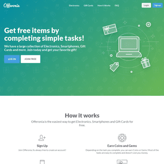 Offeronia - Complete tasks, earn points and get free items