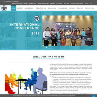  ISER » ISER International Conference 2019-2020