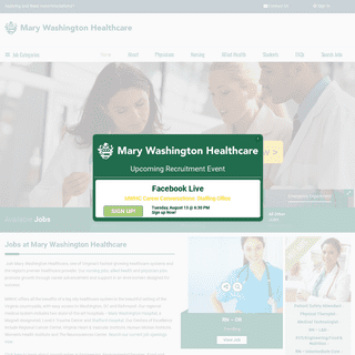 Healthcare Jobs in Virginia: Mary Washington Healthcare