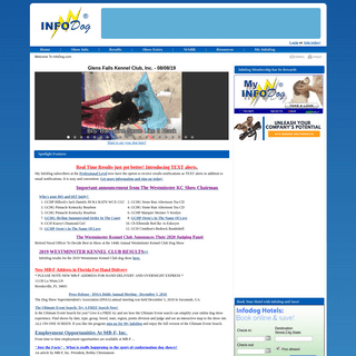 InfoDog - The Dog Fancier's Complete Resource for information about AKC Dog Show Events, and Dog Products and Services