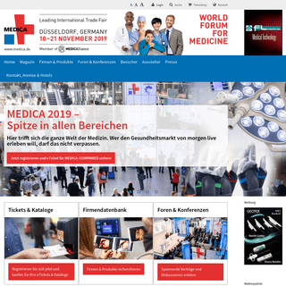 Weltforum der Medizin - Internationale Fachmesse mit Konferenzen und Foren für Medizintechnik. Elektromedizin, Health-IT, Labora
