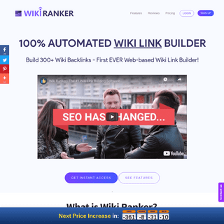 Wiki Ranker - The #1 Wiki Backlink Builder - Web Based Software