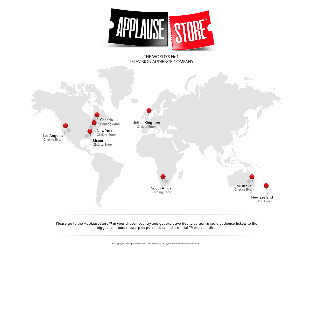 Applausestore.com - The No.1 Official Free Television & Radio Audience Ticket Destinations