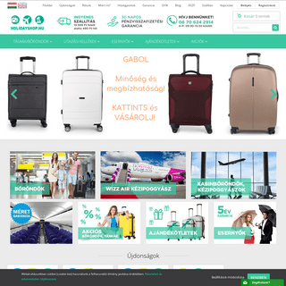 Holidayshop - Bőröndök, táskák, utazási kiegészítők