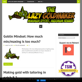 The Lazy Goldmaker - Minimal Effort, Maximum Reward