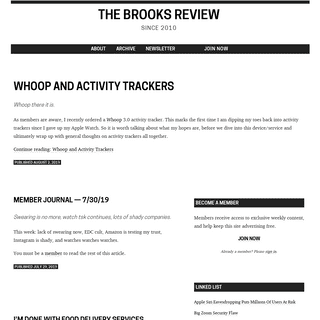 The Brooks Review – Since   2010