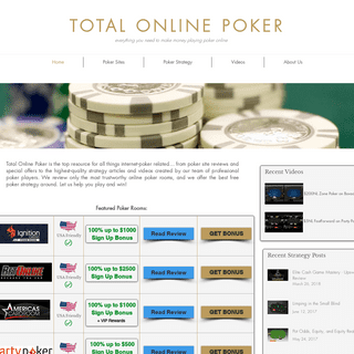 Total Online Poker | Make Money Playing Poker Online