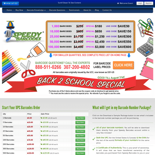 Buy UPC Barcodes Online