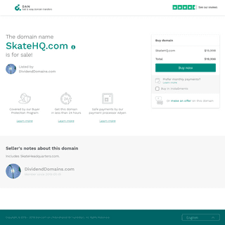 The domain name SkateHQ.com is for sale | DAN.COM