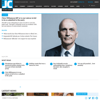 The JC - Jewish News, Comment & Culture - The Jewish Chronicle - The Jewish Chronicle
