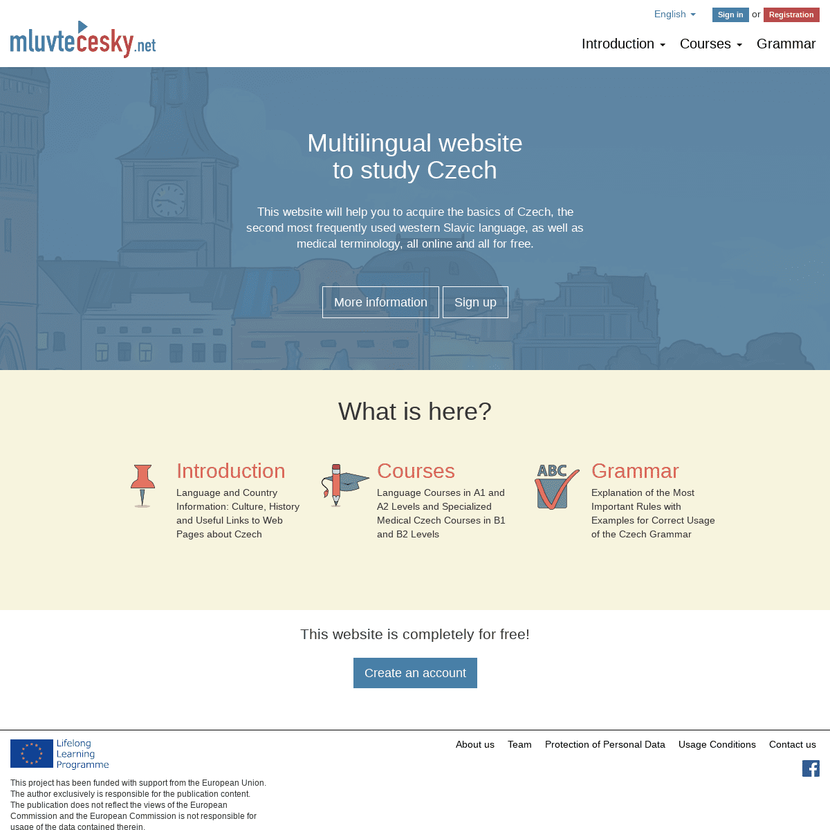 Multilingual website to study Czech - mluvtecesky.net