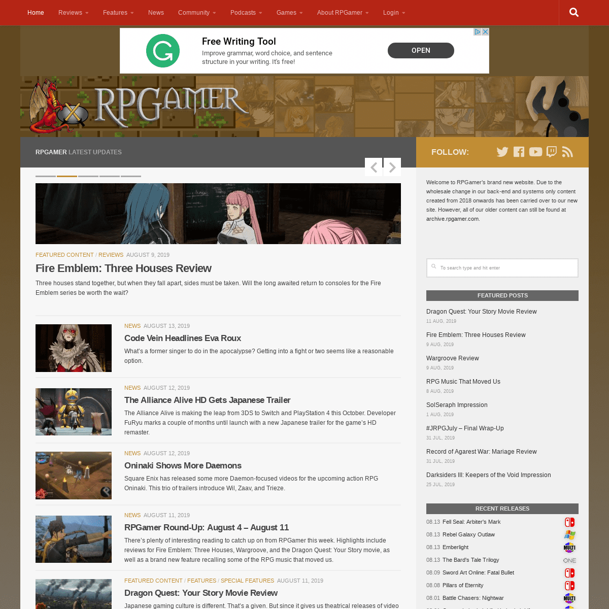 A complete backup of rpgamer.com