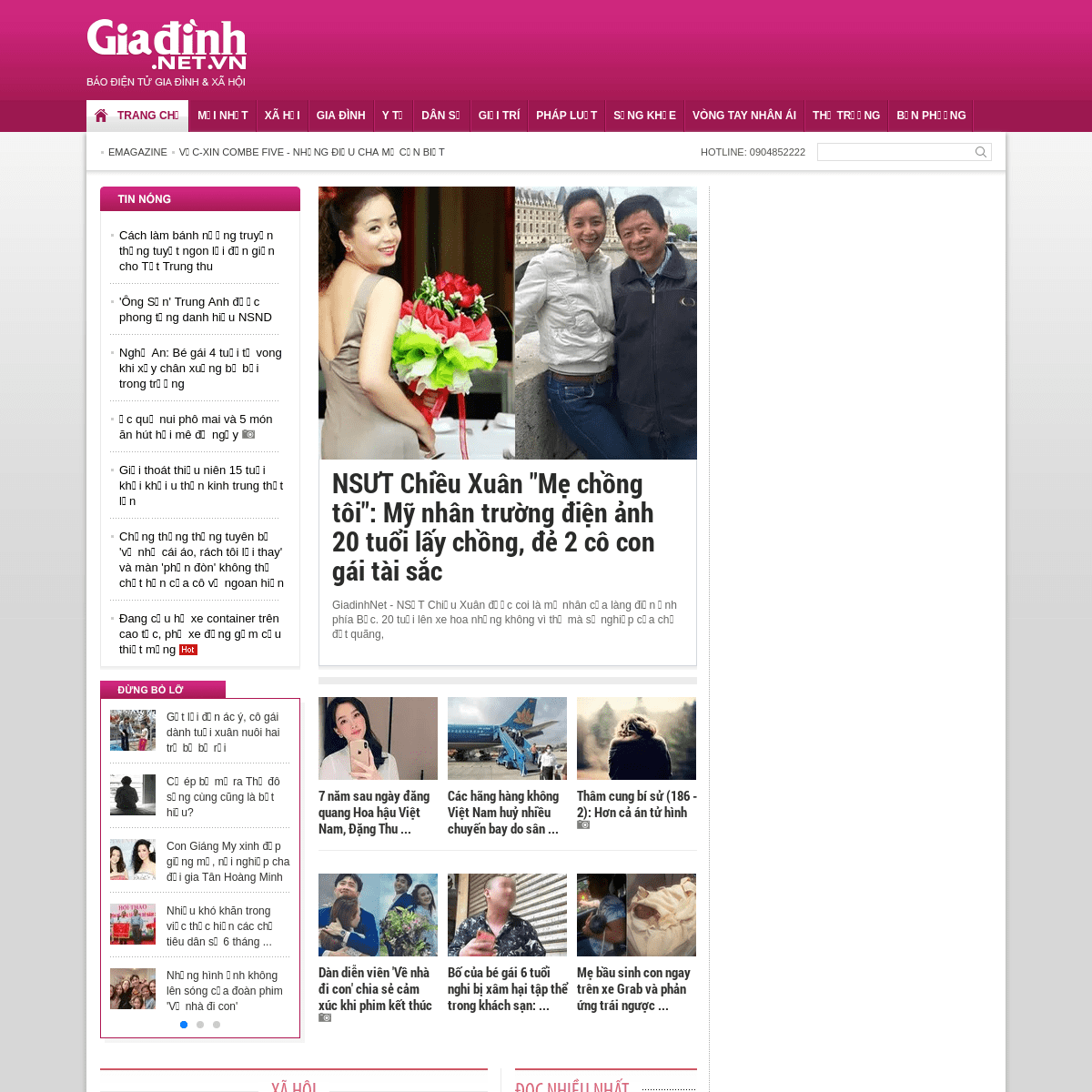 Báo Gia đình và Xã hội cập nhật tin tức trong ngày liên tục, mới nhất | giadinh.net.vn