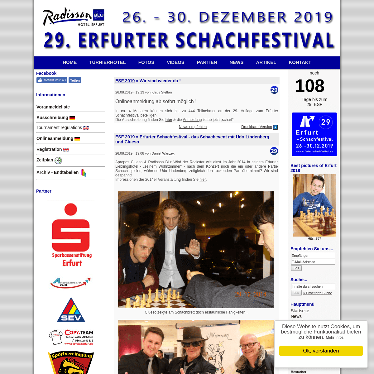 Erfurter Schachfestival - Offizielle Turnierseite