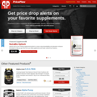 PricePlow - Compare Prices & Save on Nutritional Supplements