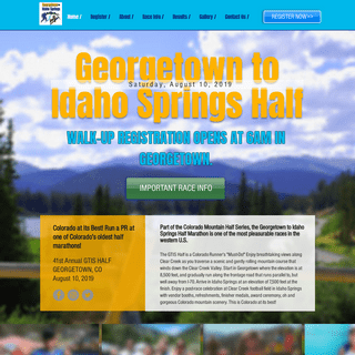 Georgetown To Idaho Springs Half Marathon | GTIS HALF