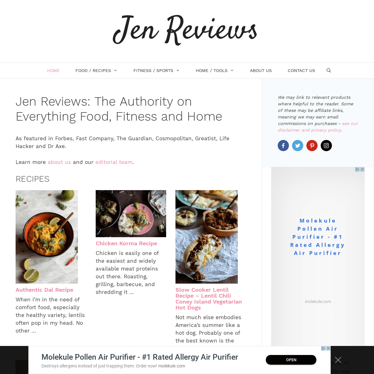 Jen Reviews – Food, Fitness & Home Authority | Only the best reviews