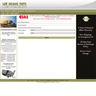 A complete backup of lowmileageparts.com