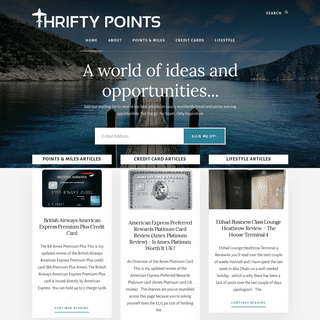 Thrifty Points - Flying Further for Less