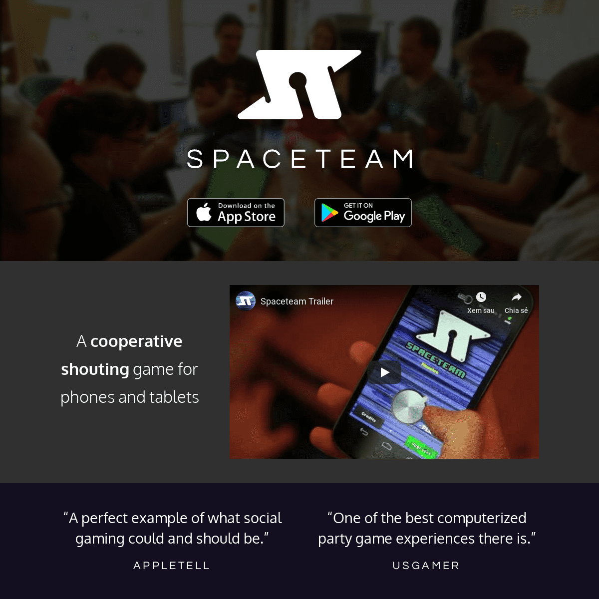 Spaceteam — A Game of Cooperative Shouting for Phones and Tablets