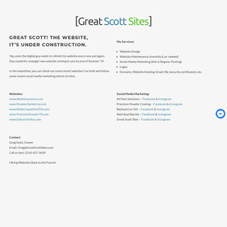Great Scott Sites | Custom Websites & Social Media Marketingh