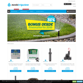 Negozio Online prodotti Irrigazione e Giardinaggio - Mondoirrigazione