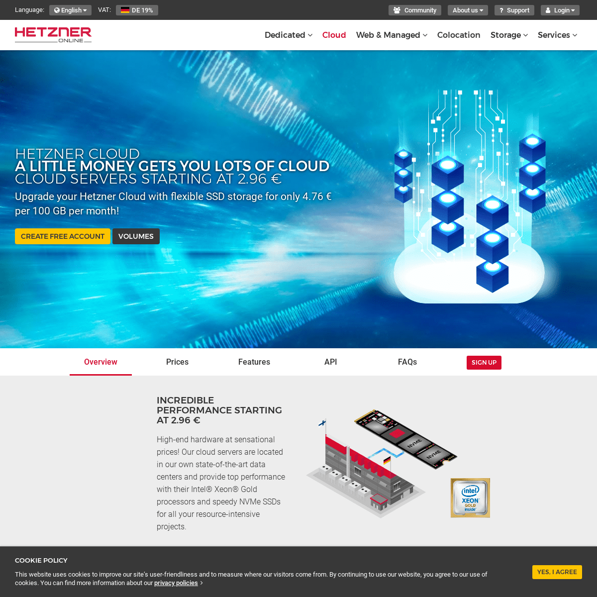 Truly thrifty cloud hosting - Hetzner Online GmbH