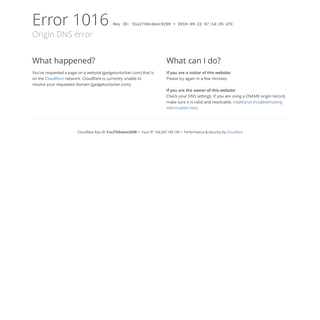 Origin DNS error - gadgetunlocker.com - Cloudflare