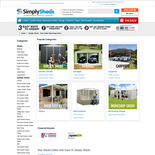 Simply Sheds – Australian Shed Solutions for Your Home & Garden Needs