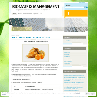 BIOMATRIX MANAGEMENT | Blog sobre temas de  Gestión Pública y Empresarial