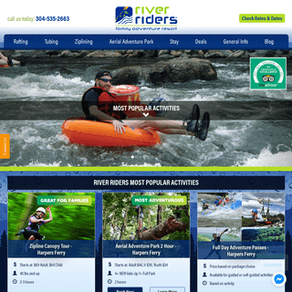 Harpers Ferry Rafting, Tubing, Ziplining | River Riders
