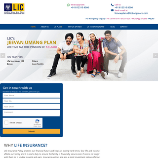 Buy LIC New Policy Bangalore 8123108000 Tax Savings and Life Insurance