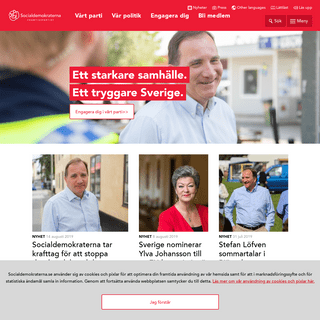 Socialdemokraterna – Ett starkare samhälle. Ett tryggare Sverige. - Socialdemokraterna
