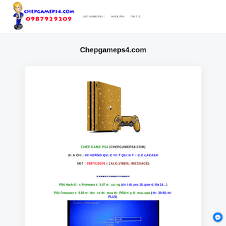 Chepgameps4.com - Chép Game PS4