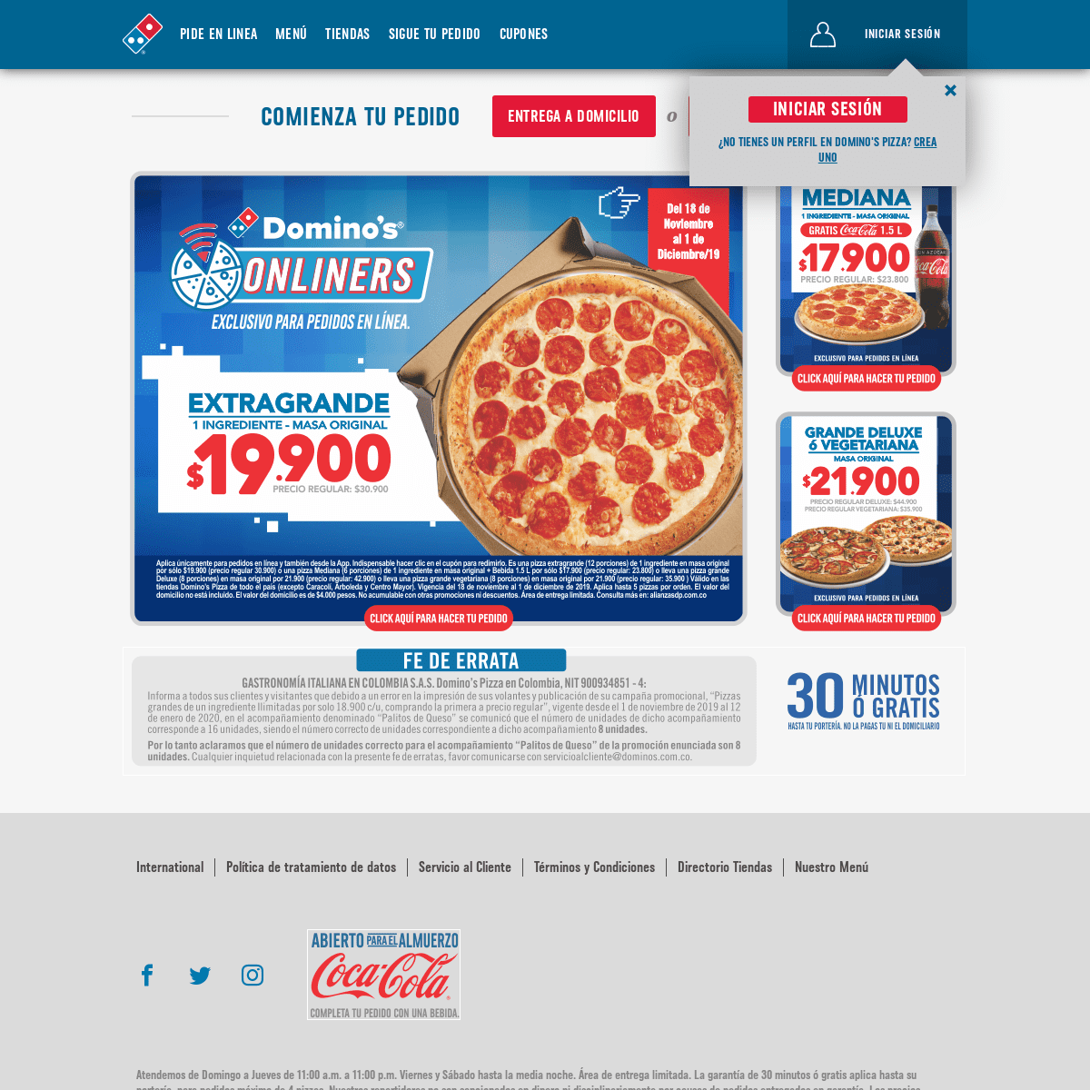 A complete backup of dominos.com.co