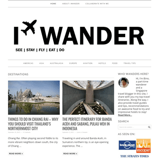 I Wander - Travel Blog, Itineraries & Guides, Hotel Reviews