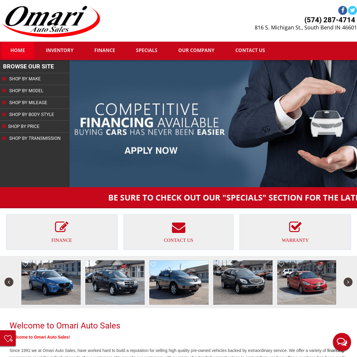 Omari Auto Sales | Auto dealership in South Bend