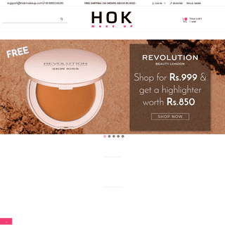 Buy makeup & beauty products online in India ,best makeup website i... - Hok Makeup
