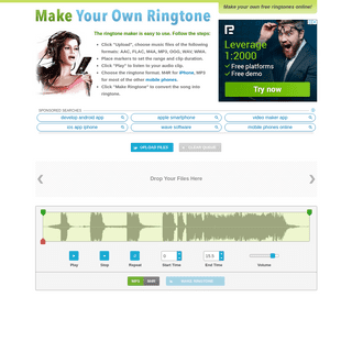 Free Ringtone Maker - Make Your Own Ringtones Online