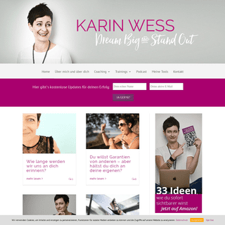 Karin Wess - Dream Big & Stand Out - Karin Wess