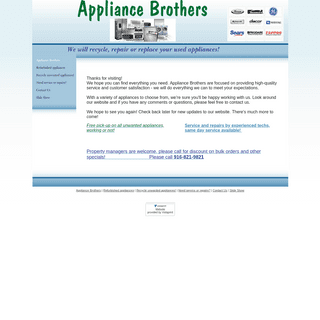 Appliance Brothers for all your appliance needs! - Appliance Brothers - Sacramento, CA