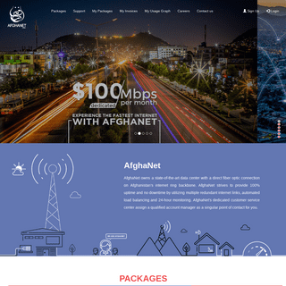 AfghaNet Internet with Speed & Quality Delivered